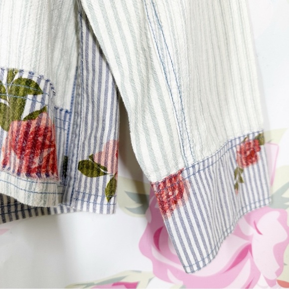 NEW Free People We The Free About To Slide Floral Button Down Shirt XS - Picture 7 of 13
